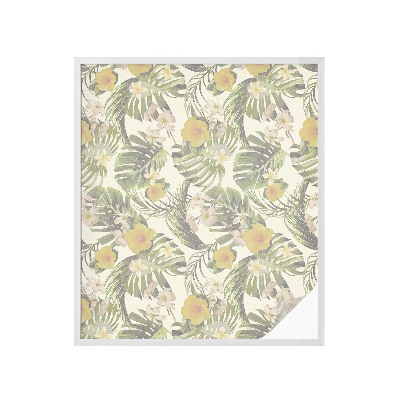 Fönsterfilm med mosaikmönster Tropiskt tema