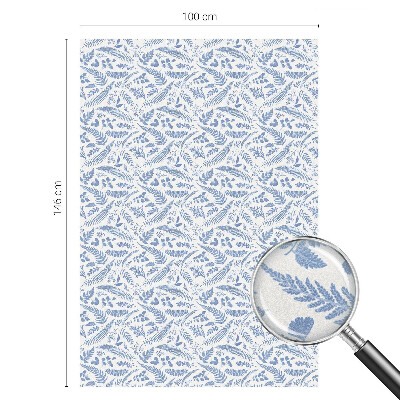 Frostad fönsterfilm med färgat mönster Ormbunkeblad