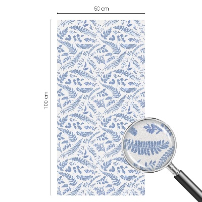 Frostad fönsterfilm med färgat mönster Ormbunkeblad