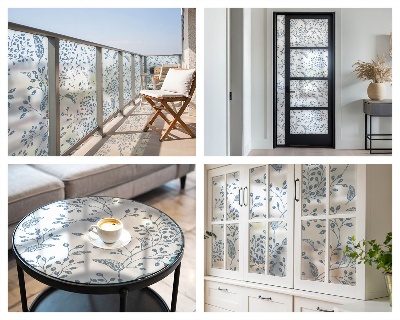 Frostfilm med dekorativt mönster Växtmotiv