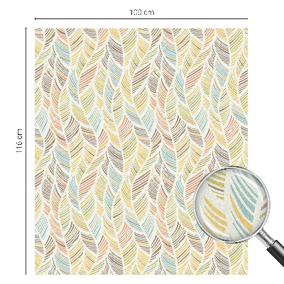 Frostad fönsterfilm med färgat mönster Regnbågsfjädrar