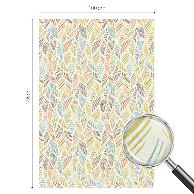 Frostad fönsterfilm med färgat mönster Regnbågsfjädrar