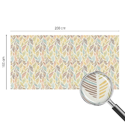 Frostad fönsterfilm med färgat mönster Regnbågsfjädrar