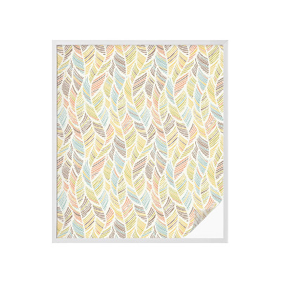 Frostad fönsterfilm med färgat mönster Regnbågsfjädrar