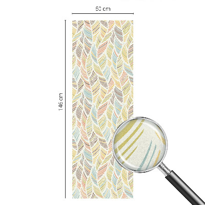 Frostad fönsterfilm med färgat mönster Regnbågsfjädrar