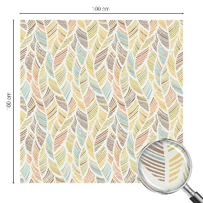 Frostad fönsterfilm med färgat mönster Regnbågsfjädrar