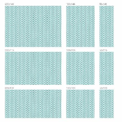 Frostfilm med dekorativt mönster Oval symmetri