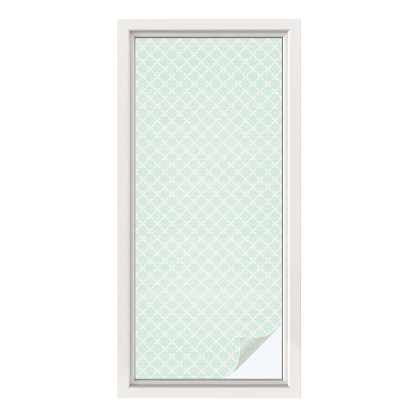 Frostad fönsterfilm med färgat mönster Pastellsymmetri