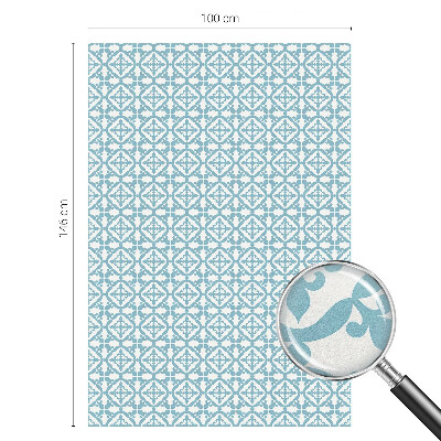 Solfilm fönster insynsskydd Blå ornament