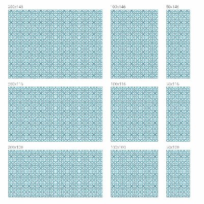 Solfilm fönster insynsskydd Blå ornament