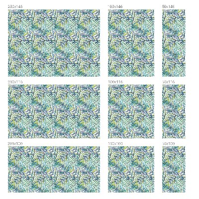 Dekorplast till fönster mosaik Tropisk akvarell