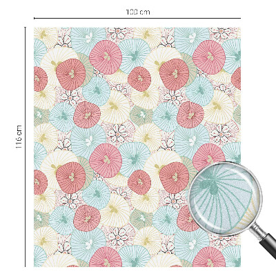 Frostfilm med dekorativt mönster Pastellblommor