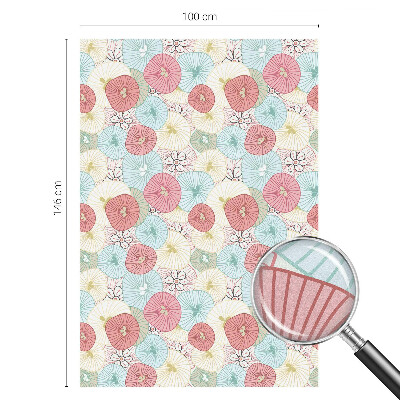 Frostfilm med dekorativt mönster Pastellblommor