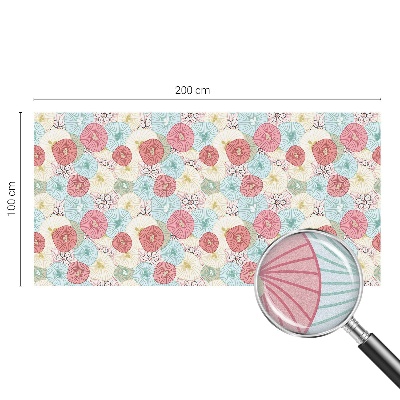 Frostfilm med dekorativt mönster Pastellblommor