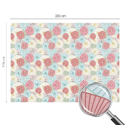 Frostfilm med dekorativt mönster Pastellblommor