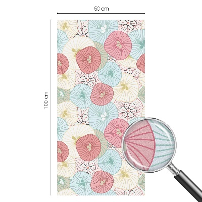 Frostfilm med dekorativt mönster Pastellblommor