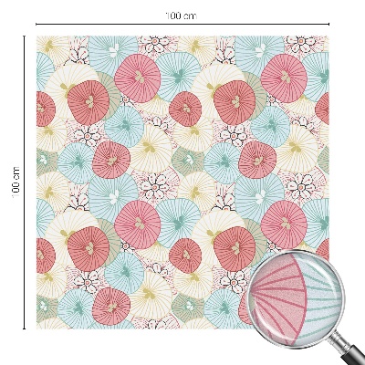 Frostfilm med dekorativt mönster Pastellblommor