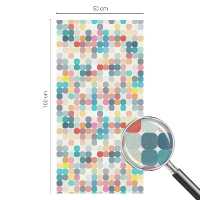 Dekorplast till fönster mosaik Färgglada rutor