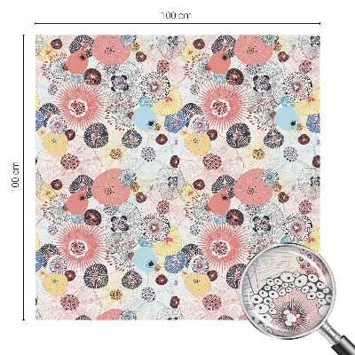 Frostfilm med dekorativt mönster Färgglad blomma