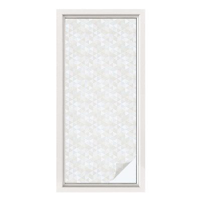 Frostad fönsterfilm med färgat mönster Geometriska mönster