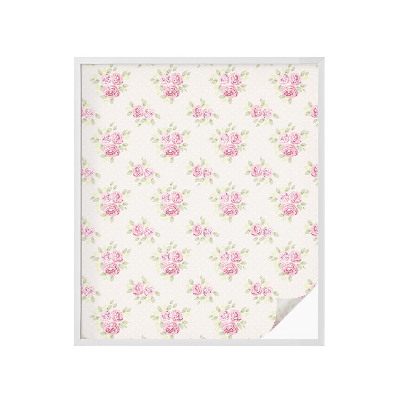 Frostad fönsterfilm med färgat mönster Blommönster