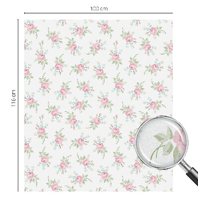 Fönsterfilm med mosaikmönster Romantiska rosor