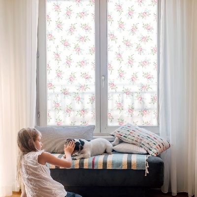 Fönsterfilm med mosaikmönster Romantiska rosor