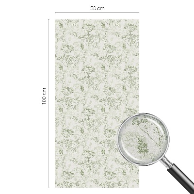 Frostad fönsterfilm med färgat mönster Botaniskt mönster