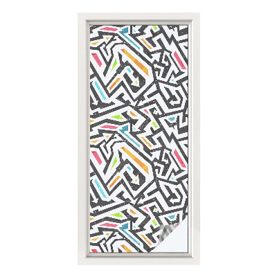 Fönsterfilm med mosaikmönster Abstrakt geometri