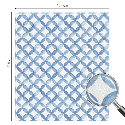 Frostad fönsterfilm med färgat mönster Geometriska blommor
