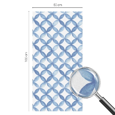 Frostad fönsterfilm med färgat mönster Geometriska blommor
