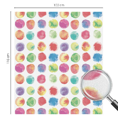 Frostad fönsterfilm med färgat mönster Färgglada cirklar