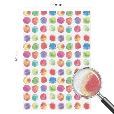 Frostad fönsterfilm med färgat mönster Färgglada cirklar