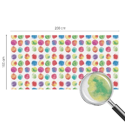 Frostad fönsterfilm med färgat mönster Färgglada cirklar