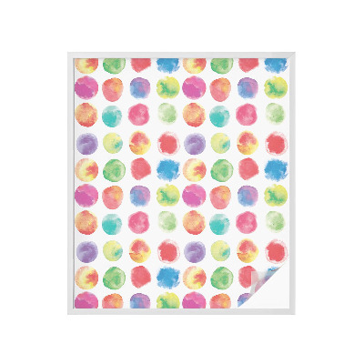 Frostad fönsterfilm med färgat mönster Färgglada cirklar