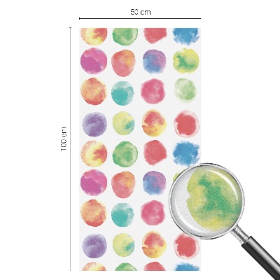 Frostad fönsterfilm med färgat mönster Färgglada cirklar