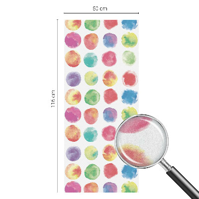 Frostad fönsterfilm med färgat mönster Färgglada cirklar