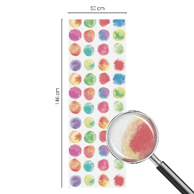 Frostad fönsterfilm med färgat mönster Färgglada cirklar