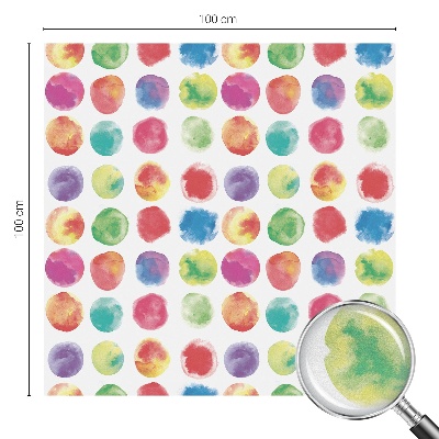 Frostad fönsterfilm med färgat mönster Färgglada cirklar