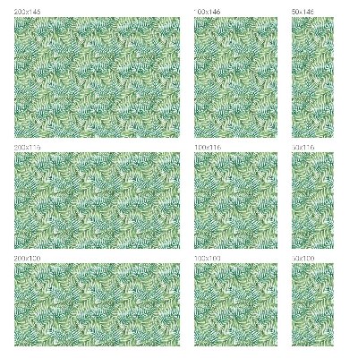 Fönsterfilm med mosaikmönster Grön ormbunke