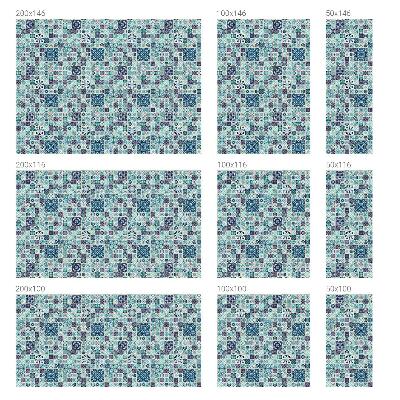 Dekorplast till fönster mosaik Blommiga plattor