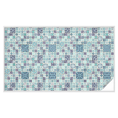 Dekorplast till fönster mosaik Blommiga plattor