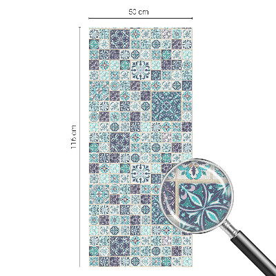 Dekorplast till fönster mosaik Blommiga plattor