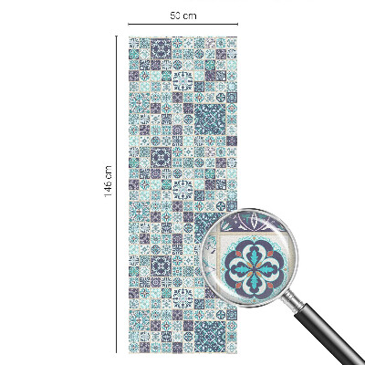 Dekorplast till fönster mosaik Blommiga plattor