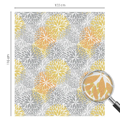 Frostad fönsterfilm med färgat mönster Färgglada blommor