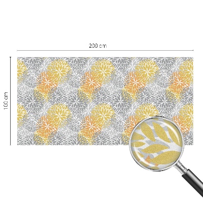 Frostad fönsterfilm med färgat mönster Färgglada blommor