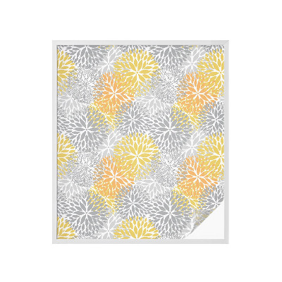 Frostad fönsterfilm med färgat mönster Färgglada blommor