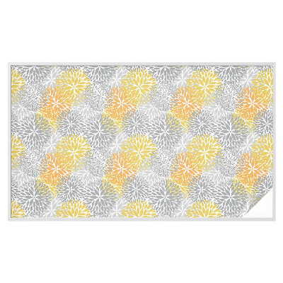 Frostad fönsterfilm med färgat mönster Färgglada blommor