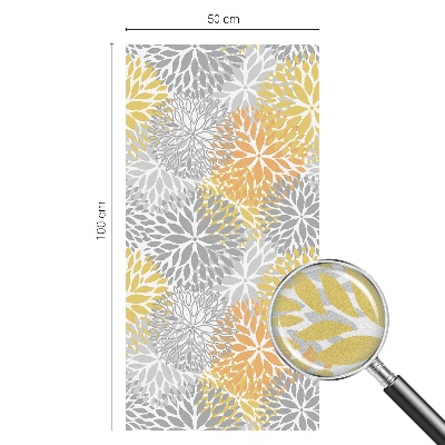 Frostad fönsterfilm med färgat mönster Färgglada blommor