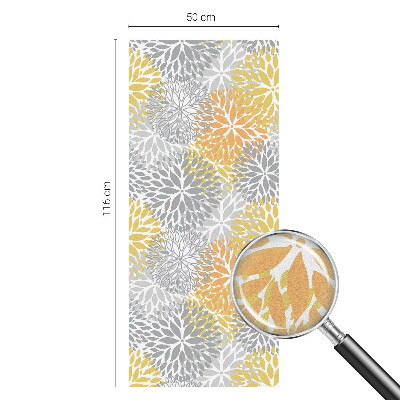 Frostad fönsterfilm med färgat mönster Färgglada blommor